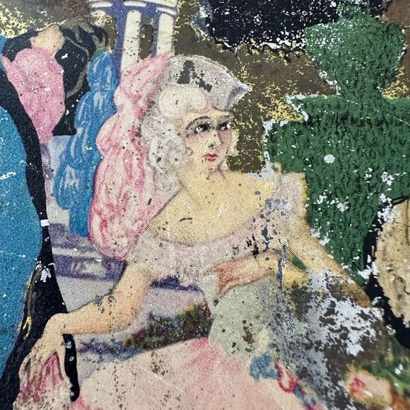 Vintage Art Deco Dancing In The Garden Tin Tray - Picture 9 of 9